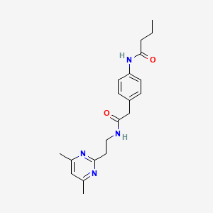 N-[4-(2-{[2-(4,6-dimethylpyrimidin-2-yl)ethyl]amino}-2-oxoethyl)phenyl]butanamide