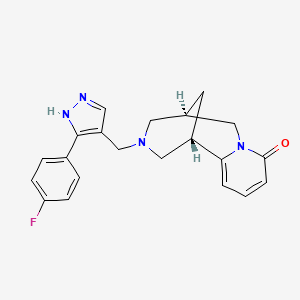 (1S,5R)-3-{[3-(4-fluorophenyl)-1H-pyrazol-4-yl]methyl}-1,2,3,4,5,6-hexahydro-8H-1,5-methanopyrido[1,2-a][1,5]diazocin-8-one