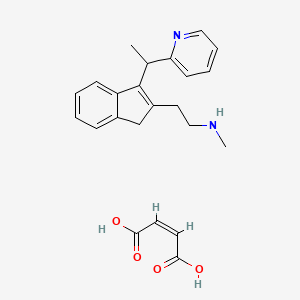 molecular formula C23H26N2O4 B590081 (Z)-but-2-enedioic acid;N-methyl-2-[3-(1-pyridin-2-ylethyl)-1H-inden-2-yl]ethanamine CAS No. 135784-57-5