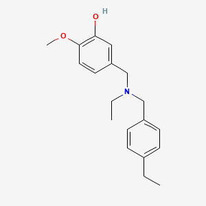 molecular formula C19H25NO2 B5900834 5-{[ethyl(4-ethylbenzyl)amino]methyl}-2-methoxyphenol 