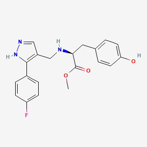 molecular formula C20H20FN3O3 B5900858 methyl (2S)-2-[[5-(4-fluorophenyl)-1H-pyrazol-4-yl]methylamino]-3-(4-hydroxyphenyl)propanoate 