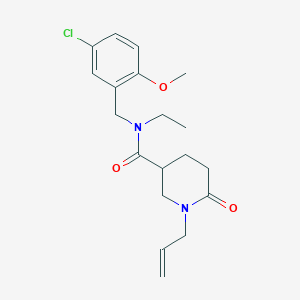 molecular formula C19H25ClN2O3 B5900868 1-allyl-N-(5-chloro-2-methoxybenzyl)-N-ethyl-6-oxopiperidine-3-carboxamide 