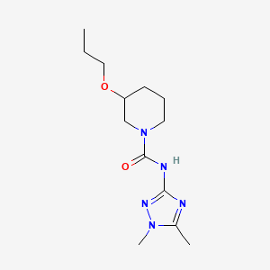 N-(1,5-dimethyl-1H-1,2,4-triazol-3-yl)-3-propoxy-1-piperidinecarboxamide trifluoroacetate