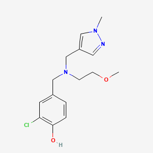 2-chloro-4-({(2-methoxyethyl)[(1-methyl-1H-pyrazol-4-yl)methyl]amino}methyl)phenol