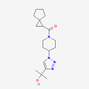 2-{1-[1-(spiro[2.4]hept-1-ylcarbonyl)piperidin-4-yl]-1H-1,2,3-triazol-4-yl}propan-2-ol