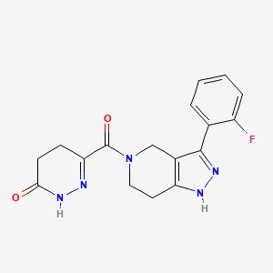 molecular formula C17H16FN5O2 B5900895 3-[3-(2-fluorophenyl)-1,4,6,7-tetrahydropyrazolo[4,3-c]pyridine-5-carbonyl]-4,5-dihydro-1H-pyridazin-6-one 