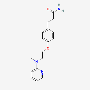 3-(4-((2-(Methyl(2-pyridinyl)amino)ethyl)oxy)phenyl)propanamide