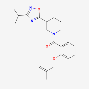 3-(3-isopropyl-1,2,4-oxadiazol-5-yl)-1-{2-[(2-methylprop-2-en-1-yl)oxy]benzoyl}piperidine