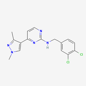 N-(3,4-dichlorobenzyl)-4-(1,3-dimethyl-1H-pyrazol-4-yl)pyrimidin-2-amine