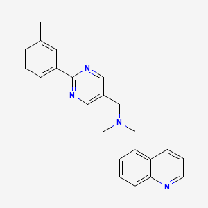 molecular formula C23H22N4 B5900931 N-methyl-1-[2-(3-methylphenyl)pyrimidin-5-yl]-N-(quinolin-5-ylmethyl)methanamine 