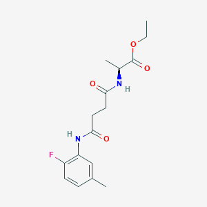 ethyl (2S)-2-[[4-(2-fluoro-5-methylanilino)-4-oxobutanoyl]amino]propanoate