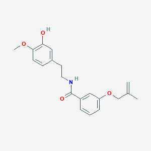 molecular formula C20H23NO4 B5900946 N-[2-(3-hydroxy-4-methoxyphenyl)ethyl]-3-[(2-methylprop-2-en-1-yl)oxy]benzamide 