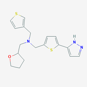 1-[5-(1H-pyrazol-5-yl)-2-thienyl]-N-(tetrahydrofuran-2-ylmethyl)-N-(3-thienylmethyl)methanamine