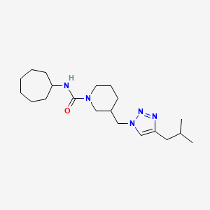 N-cycloheptyl-3-[(4-isobutyl-1H-1,2,3-triazol-1-yl)methyl]piperidine-1-carboxamide