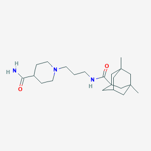 molecular formula C22H37N3O2 B5900979 1-(3-{[(3,5-dimethyl-1-adamantyl)carbonyl]amino}propyl)piperidine-4-carboxamide 