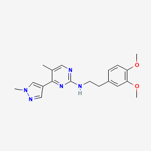 N-[2-(3,4-dimethoxyphenyl)ethyl]-5-methyl-4-(1-methyl-1H-pyrazol-4-yl)pyrimidin-2-amine