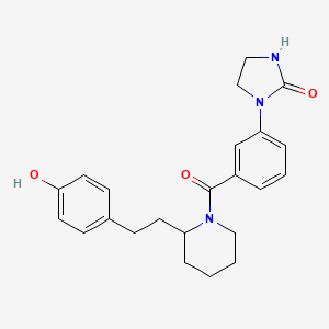 1-[3-({2-[2-(4-hydroxyphenyl)ethyl]piperidin-1-yl}carbonyl)phenyl]imidazolidin-2-one