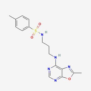 4-methyl-N-{3-[(2-methyl[1,3]oxazolo[5,4-d]pyrimidin-7-yl)amino]propyl}benzenesulfonamide