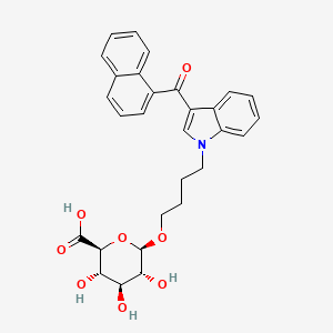molecular formula C29H29NO8 B590106 JWH 073 N-(4-羟基丁基) β-D-葡萄糖醛酸苷 CAS No. 1322008-41-2