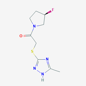 molecular formula C9H13FN4OS B5901060 5-({2-[(3R)-3-fluoropyrrolidin-1-yl]-2-oxoethyl}thio)-3-methyl-1H-1,2,4-triazole 