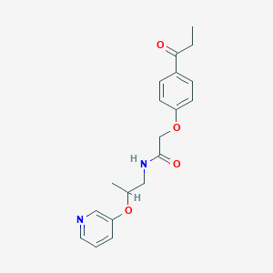 2-(4-propionylphenoxy)-N-[2-(pyridin-3-yloxy)propyl]acetamide