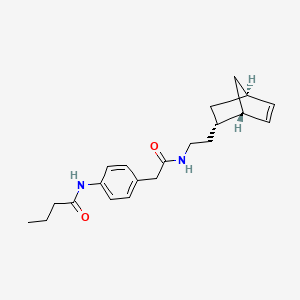 N-{4-[2-({2-[(1S*,2S*,4S*)-bicyclo[2.2.1]hept-5-en-2-yl]ethyl}amino)-2-oxoethyl]phenyl}butanamide