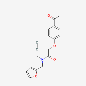 N-but-2-yn-1-yl-N-(2-furylmethyl)-2-(4-propionylphenoxy)acetamide