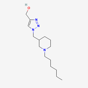 {1-[(1-hexylpiperidin-3-yl)methyl]-1H-1,2,3-triazol-4-yl}methanol