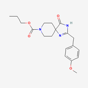 propyl 2-(4-methoxybenzyl)-4-oxo-1,3,8-triazaspiro[4.5]dec-1-ene-8-carboxylate