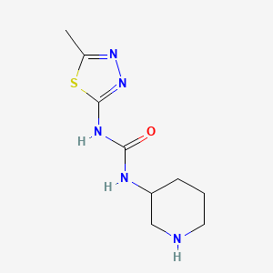 molecular formula C9H15N5OS B5901102 N-(5-methyl-1,3,4-thiadiazol-2-yl)-N'-piperidin-3-ylurea 