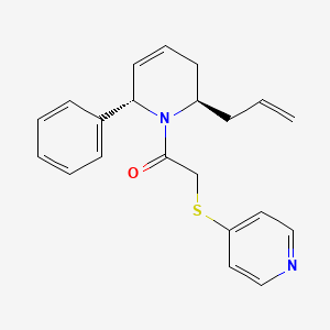 molecular formula C21H22N2OS B5901110 4-({2-[(2R*,6S*)-2-allyl-6-phenyl-3,6-dihydropyridin-1(2H)-yl]-2-oxoethyl}thio)pyridine 