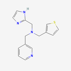 molecular formula C15H16N4S B5901117 (1H-imidazol-2-ylmethyl)(pyridin-3-ylmethyl)(3-thienylmethyl)amine 