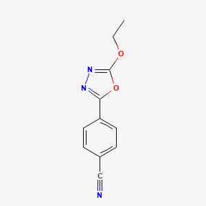 molecular formula C11H9N3O2 B590112 4-(5-Ethoxy-1,3,4-oxadiazol-2-yl)benzonitrile CAS No. 154548-68-2