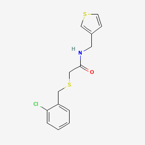 molecular formula C14H14ClNOS2 B5901139 2-[(2-chlorobenzyl)thio]-N-(3-thienylmethyl)acetamide 