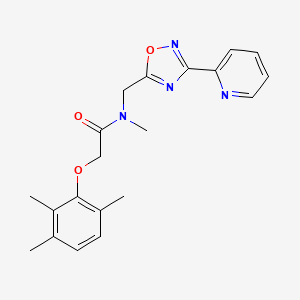 molecular formula C20H22N4O3 B5901151 N-methyl-N-[(3-pyridin-2-yl-1,2,4-oxadiazol-5-yl)methyl]-2-(2,3,6-trimethylphenoxy)acetamide 