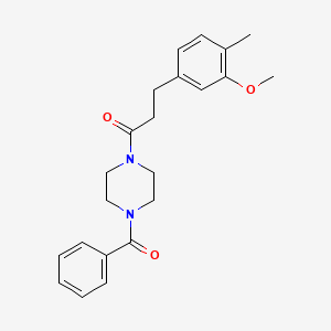 molecular formula C22H26N2O3 B5901167 1-benzoyl-4-[3-(3-methoxy-4-methylphenyl)propanoyl]piperazine 