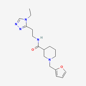 N-[2-(4-ethyl-4H-1,2,4-triazol-3-yl)ethyl]-1-(2-furylmethyl)piperidine-3-carboxamide