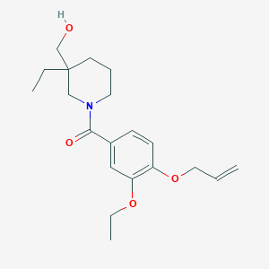 molecular formula C20H29NO4 B5901189 {1-[4-(allyloxy)-3-ethoxybenzoyl]-3-ethylpiperidin-3-yl}methanol 