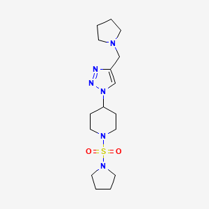 4-[4-(pyrrolidin-1-ylmethyl)-1H-1,2,3-triazol-1-yl]-1-(pyrrolidin-1-ylsulfonyl)piperidine