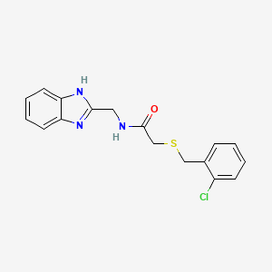 N-(1H-benzimidazol-2-ylmethyl)-2-[(2-chlorobenzyl)thio]acetamide