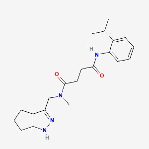 N'-(2-isopropylphenyl)-N-methyl-N-(2,4,5,6-tetrahydrocyclopenta[c]pyrazol-3-ylmethyl)succinamide