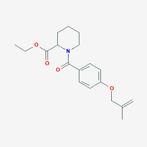 molecular formula C19H25NO4 B5901241 ethyl 1-{4-[(2-methylprop-2-en-1-yl)oxy]benzoyl}piperidine-2-carboxylate 