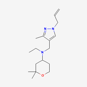 N-[(1-allyl-3-methyl-1H-pyrazol-4-yl)methyl]-N-ethyl-2,2-dimethyltetrahydro-2H-pyran-4-amine