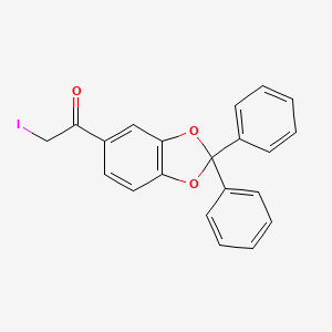 molecular formula C21H15IO3 B590131 1-(2,2-Diphenyl-1,3-benzodioxol-5-yl)-2-iodoethanone CAS No. 917379-97-6