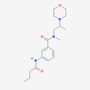 3-(butyrylamino)-N-methyl-N-(2-morpholin-4-ylpropyl)benzamide
