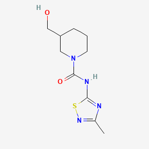 molecular formula C10H16N4O2S B5901373 3-(hydroxymethyl)-N-(3-methyl-1,2,4-thiadiazol-5-yl)piperidine-1-carboxamide 