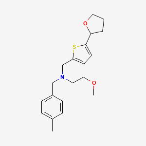 molecular formula C20H27NO2S B5901376 (2-methoxyethyl)(4-methylbenzyl){[5-(tetrahydrofuran-2-yl)-2-thienyl]methyl}amine 