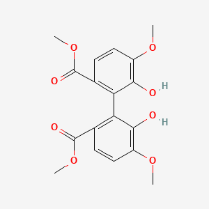 molecular formula C18H18O8 B590138 6,6'-Dihydroxy-5,5'-dimethoxy-2,2'-diphenic Acid Dimethyl Ester CAS No. 1173188-30-1
