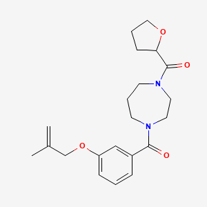 molecular formula C21H28N2O4 B5901383 1-{3-[(2-methylprop-2-en-1-yl)oxy]benzoyl}-4-(tetrahydrofuran-2-ylcarbonyl)-1,4-diazepane 