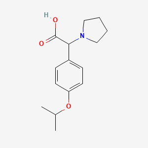 molecular formula C15H21NO3 B5901384 (4-isopropoxyphenyl)(pyrrolidin-1-yl)acetic acid 